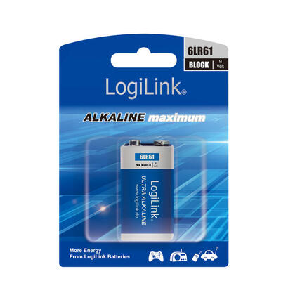 logilink-ultra-power-6lr61-alkaline-batteries-block-9v