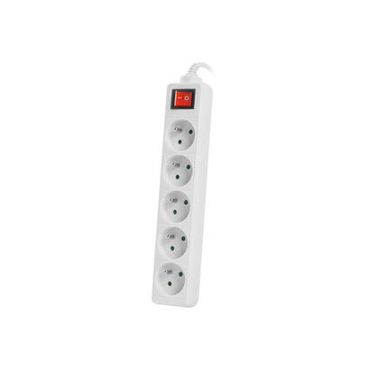 lanberg-ps1-05e-0150-w-regleta-5-enchufes-franceses-15-m-blanco