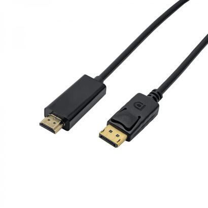 akyga-ak-av-05-cable-de-video-18-m-hdmi-tipo-a-estandar-displayport-negro-oro
