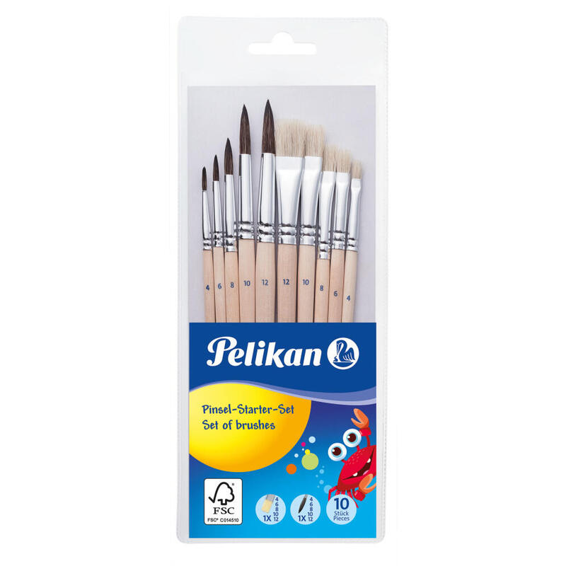 pinceles-pelikan-pl10sb-set-basico-de-10