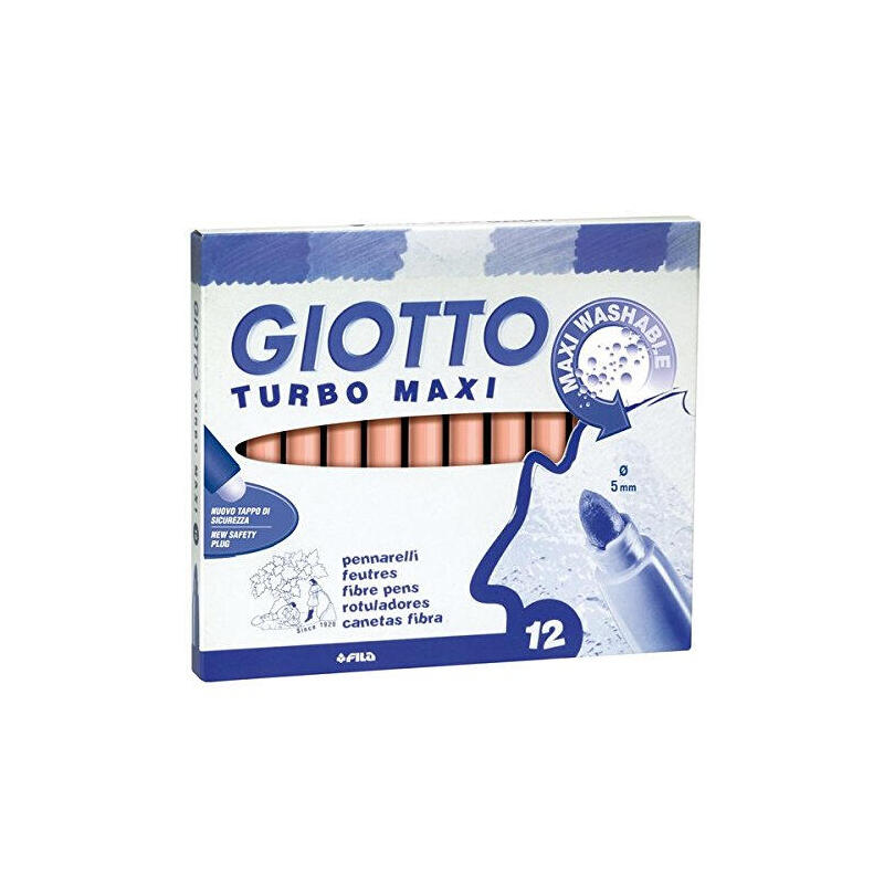 giotto-rotuladores-turbo-maxi-rosa-carne-estuche-de-12