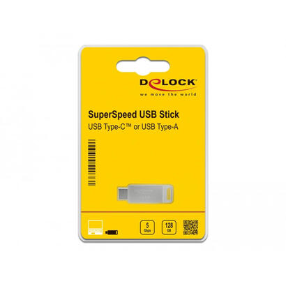 delock-usb-32-gen-1-usb-c-lapiz-de-memoria-tipo-a-de-128-gb-carcasa-de-metal