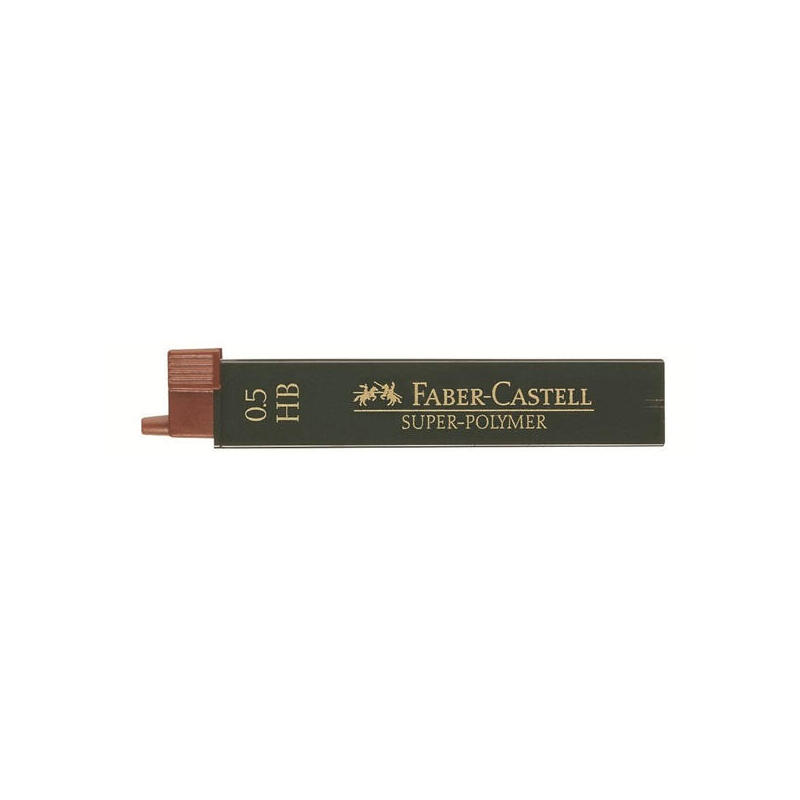 faber-castell-minas-super-polymer-05mm-hb-estuche-12-ud-grafito