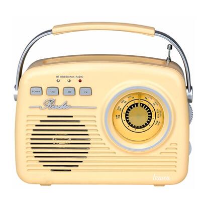 lauson-ra143-radio-vintage-crema-analogica-con-altavoz-integrado-2w-amfm-bateria-recargable-bluetooth-usb-sd