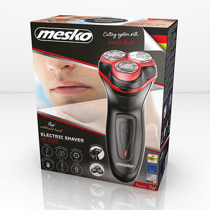 mesko-ms-2926-afeitadora-para-hombres-afeitadora-rotativa-recortadora-negro-rojo