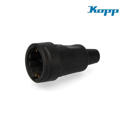 base-aerea-2pt-goma-16a-250v-negro-kopp