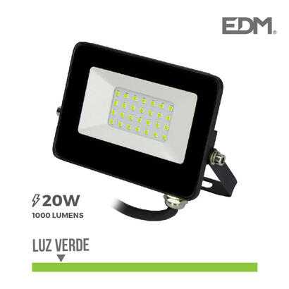 foco-proyector-led-20w-1000lm-luz-verde-12x88x24cm-edm