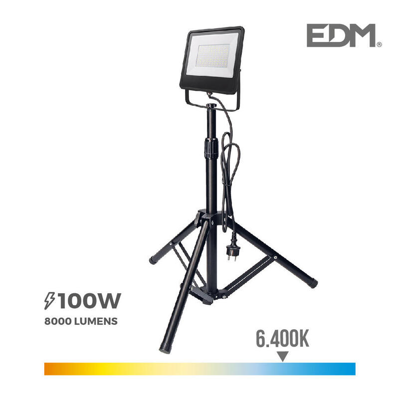 foco-proyector-led-con-tripode-100w-6400k-edm