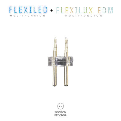 conector-tubo-flexiluxflexiled-13mm-2-vias-recto-punta-edm