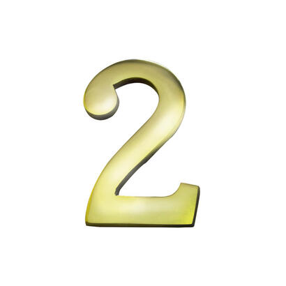 numero-2-laton-pulido-10cm-fijacion-invisible-edm