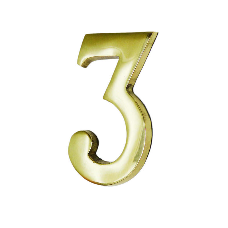 numero-3-laton-pulido-10cm-fijacion-invisible