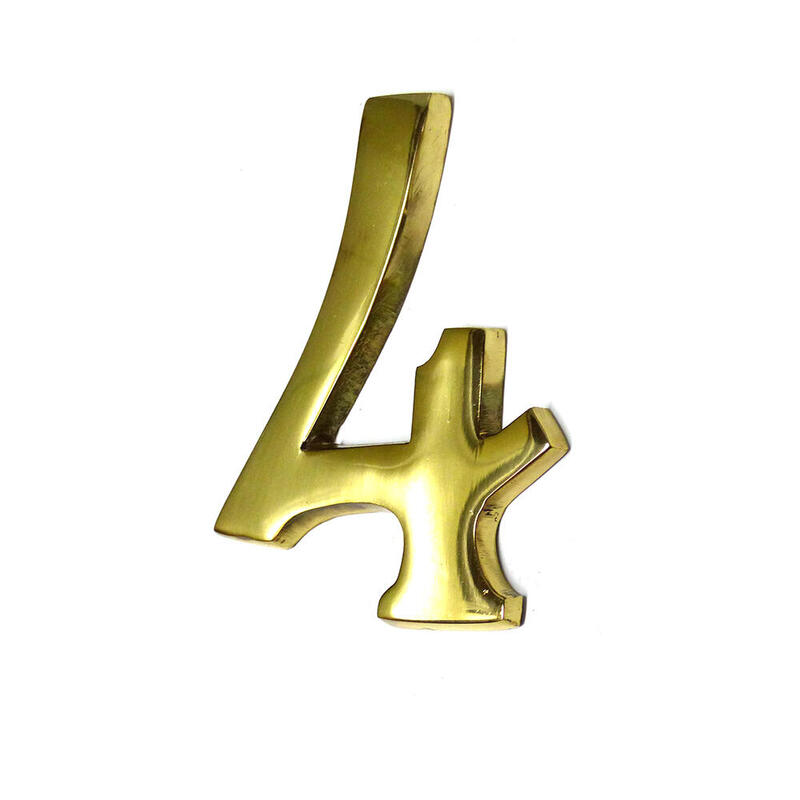 numero-4-laton-pulido-10cm-fijacion-invisible