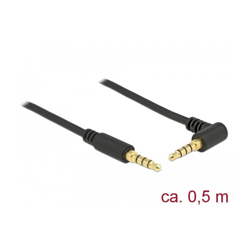 delock-85607-cable-de-audio-35mm-4pin-st-st-050m-acodado-negro