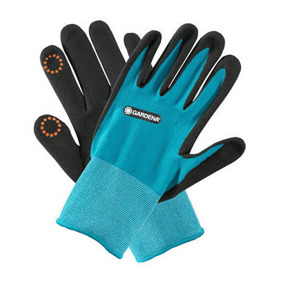gardena-11510-20-guantes-de-jardinero-negro-azul-s-sml-elastano-nitrilo-poliester