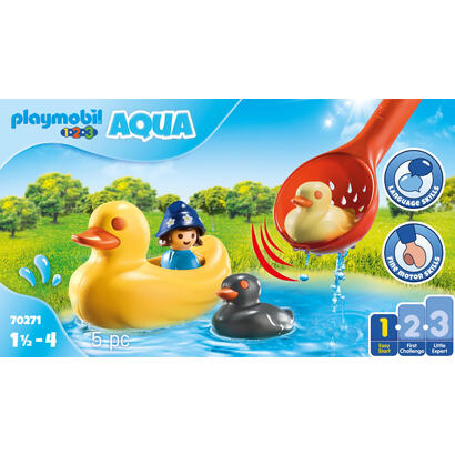 playmobil-1-2-3-familia-de-patos-aqua-70271