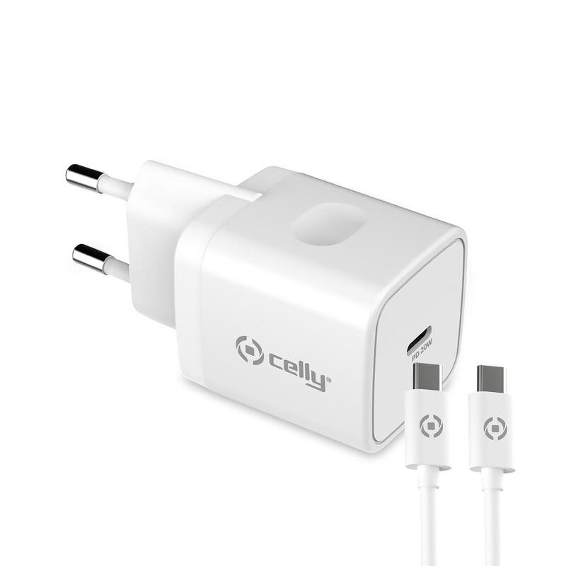 celly-cargador-pared-usb-c-cable-usb-c-usb-c-20w-blanco