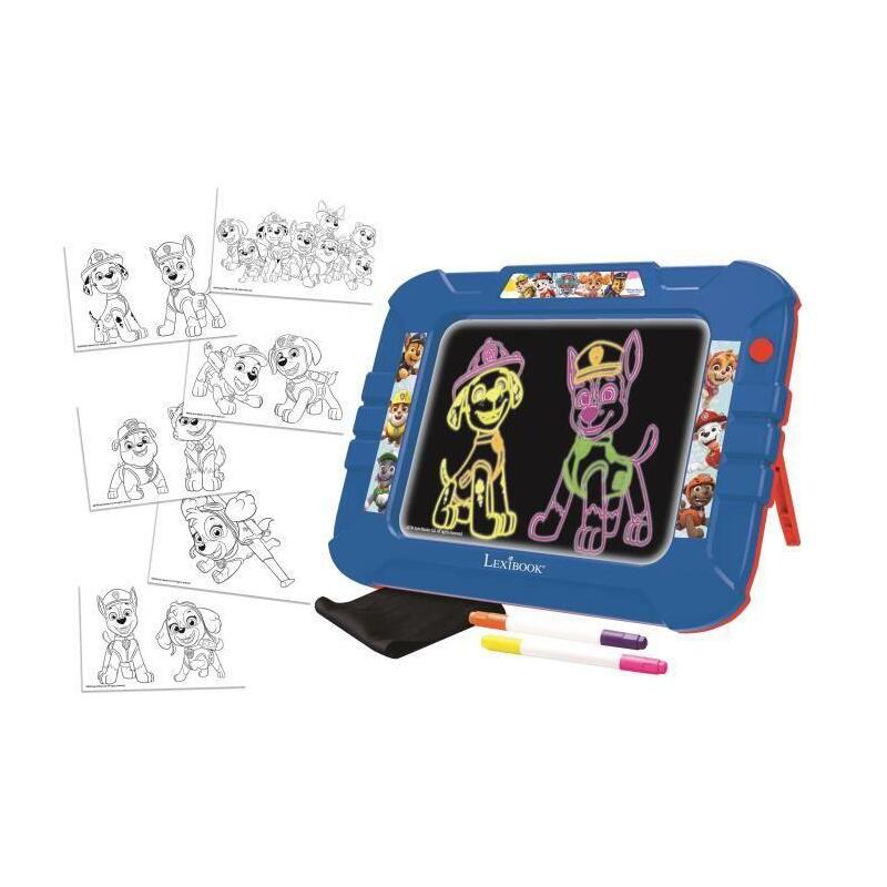 pat-patrouille-pizarra-para-dibujar-luz-neon-con-rotuladores-y-modelos-de-color-lexibook