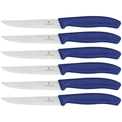 victorinox-swiss-classic-steak-knife-6-tlg-blue-cuchillo