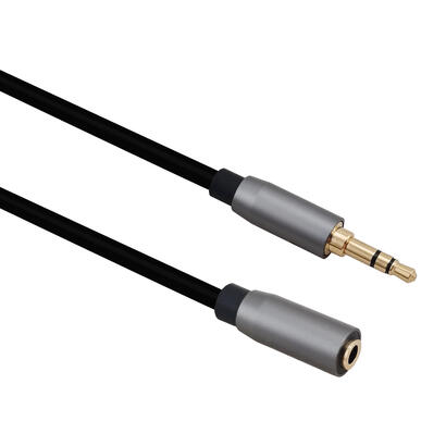cable-de-extension-helos-jack-35mm-macho-hembra-de-3-pines-premium-05m-negro