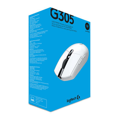 logitech-g305-lightspeed-raton-inalambrico-usb-12000dpi-5-botones-programables-uso-diestro-color-blanco