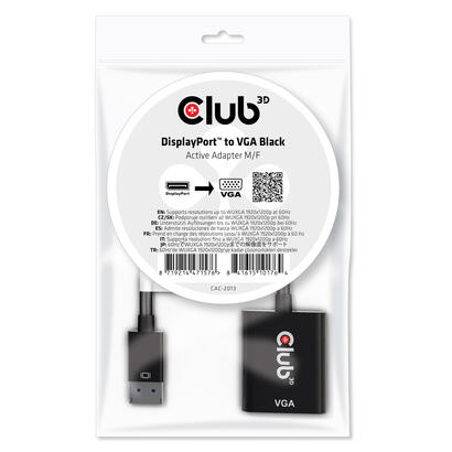 club3d-adaptador-displayport-vga-aktiv-mh-negro