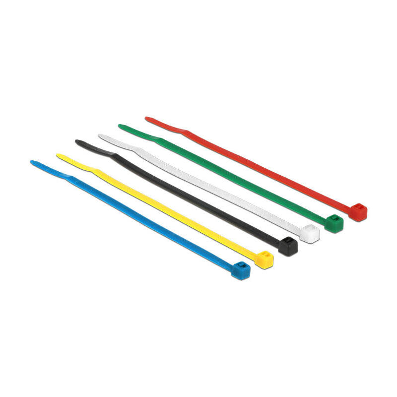 delock-18627-bridas-para-cables-de-colores-l-100-x-w-25-mm-100-piezas-surtido
