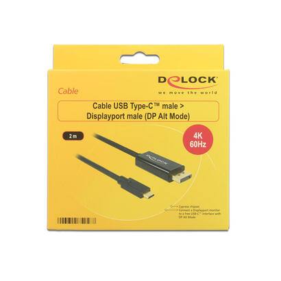 delock-85256-cable-usb-tipo-c-displayport-mm-4k-60-hz-2m-negro