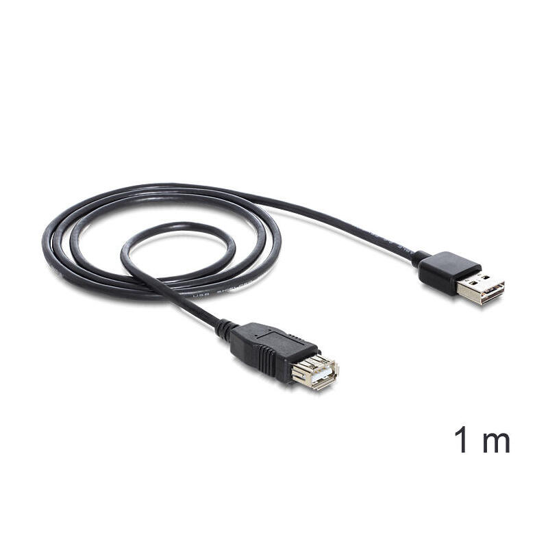delock-cable-easy-usb-20-tipo-a-alargo-mm-1m-negro