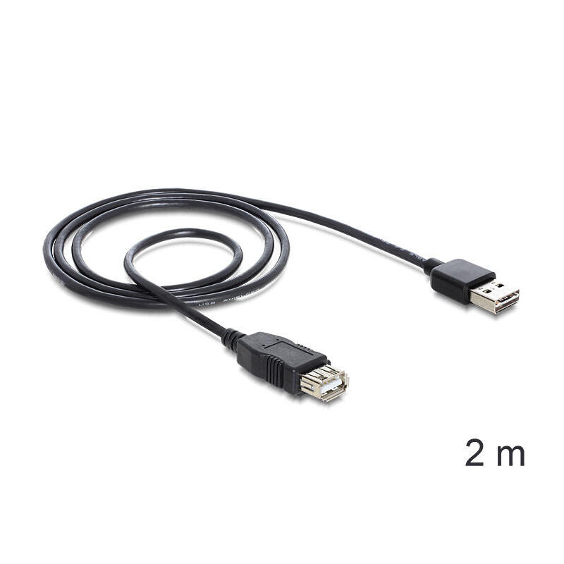 delock-cable-easy-usb-20-tipo-a-alargo-mm-2m-negro