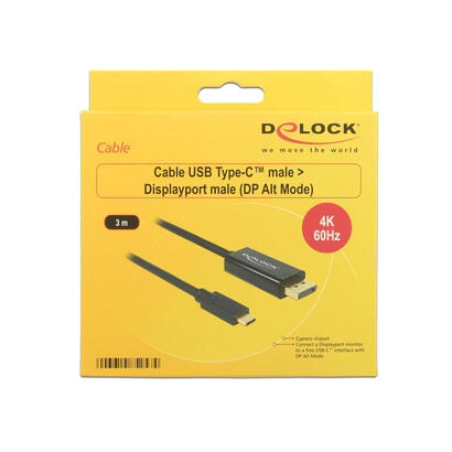 delock-cable-usb-type-c-displayport-mm-modo-dp-alt-4k-60-hz-3-m-negro