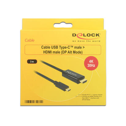 delock-cable-usb-type-c-hdmi-mm-dp-alt-mode-4k-30-hz-3m-negro