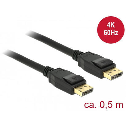 delock-85506-cable-displayport-05-m-negro-4k-60hz