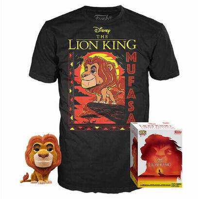 set-figura-pop-38-tee-disney-el-rey-leon-mufasa