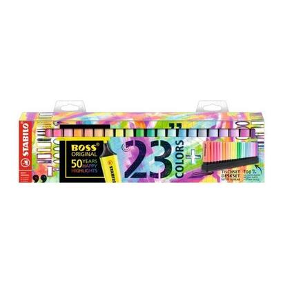 peana-de-marcadores-fluorescentes-stabilo-boss-original-23-unidades-colores-surtidos