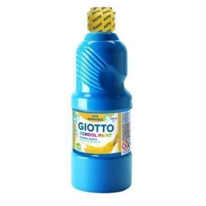 giotto-tempera-escolar-lavable-azul-cyan-botella-500-ml