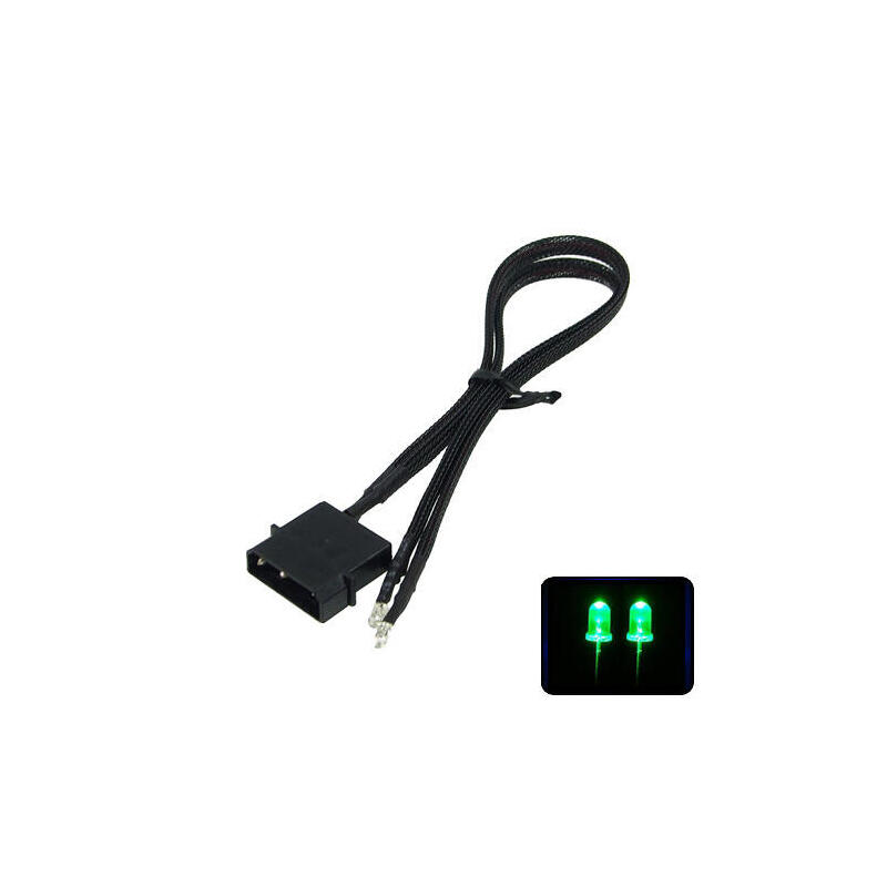 phobya-led-doble-5mm-ultrahell-verde-cable-sleeve-negro