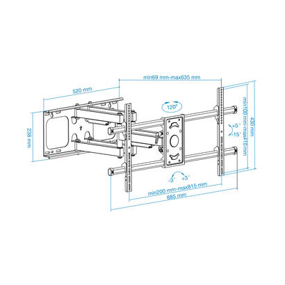 tooq-soporte-de-pared-con-doble-brazo-articulado-para-tv-de-37-90-giratorio-e-inclinable-peso-max-75kg-vesa