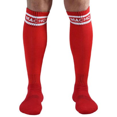 macho-calcetines-largos-talla-unica-rojo