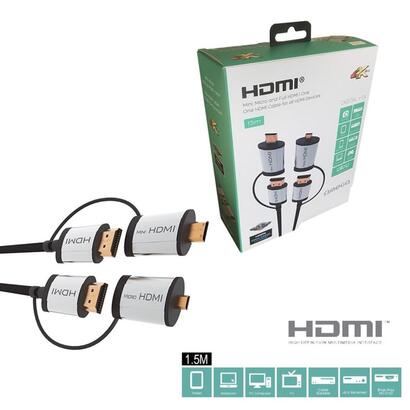 omega-cable-hdmi-15m-adap-minihdmi-microhdmi