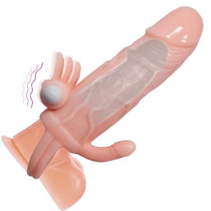 baile-brave-man-funda-pene-anal-y-clitoris-vibrador-165-cm-natural