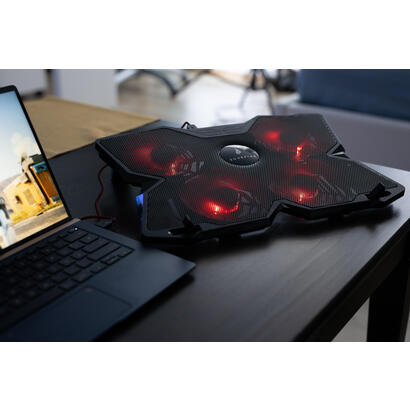 verbatim-soporte-para-portatil-surefire-bora-gaming-laptop-cooling-pad-red