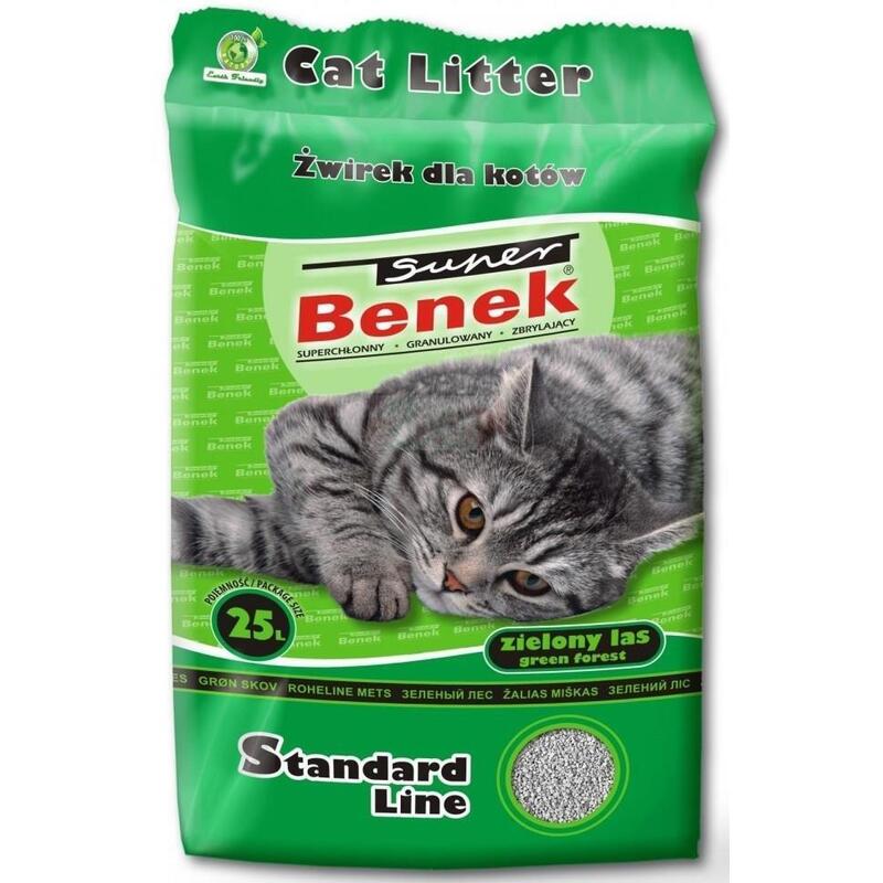 certech-super-benek-standard-green-forest-arena-aglomerante-para-gatos-25l-20kg