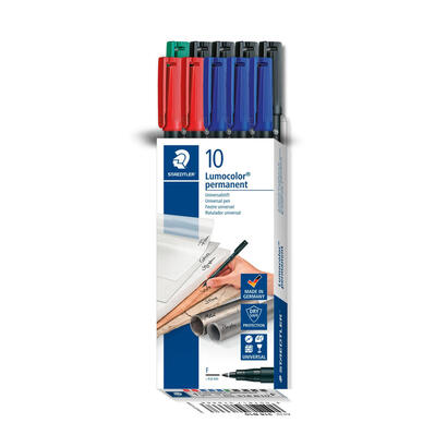 staedtler-boligrafo-universal-lumocolor-f-perm-10ud-caja-plegable
