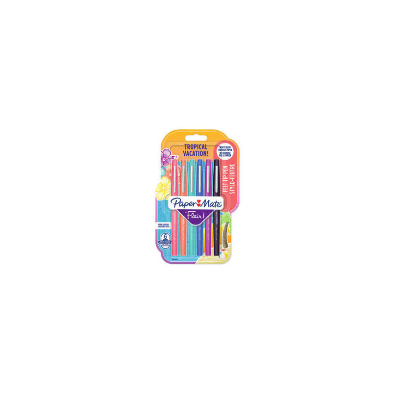 boligrafo-paper-mate-flair-1x6-vacaciones-tropicales-m-07-mm boligrafo-paper-mate-flair-1x6-vacaciones-tropicales-m-07-mm