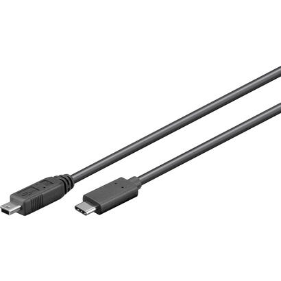 goobay-cable-usb-c-20-usb-mini-b-20-050m-negro