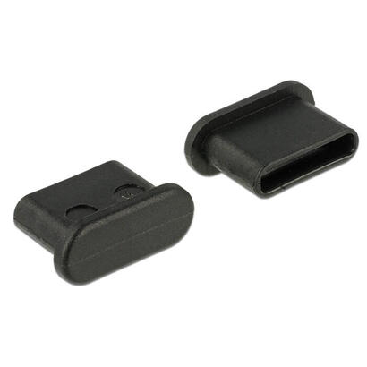 delock-guardapolvo-para-toma-usb-type-c-sin-mango-10-piezas-negro