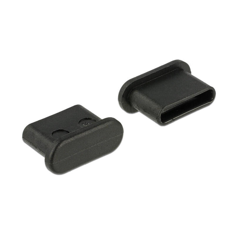 delock-guardapolvo-para-toma-usb-type-c-sin-mango-10-piezas-negro