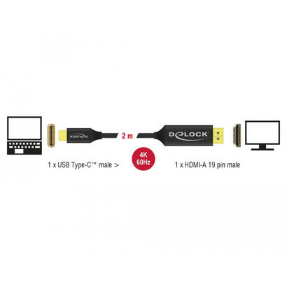 delock-cable-usb-tipo-c-macho-hdmi-a-macho-4k-60-hz-2-m-negro