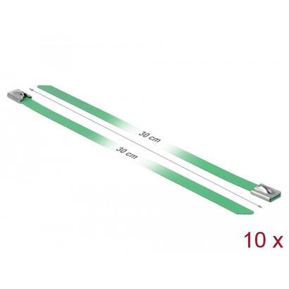 delock-bridas-de-acero-inoxidable-l-300-x-b-79-mm-verde-10-piezas