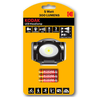 kodak-headlamp-300-negro-rojo-linterna-con-cinta-para-cabeza-led